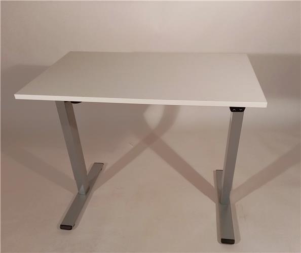 Electrical table, silver , 2-pelare, 1-motor,  sl.-500 mm.