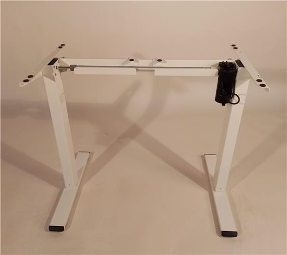 Electrical table, vit, 2-pelare, 1-motor, sl.-500 mm.