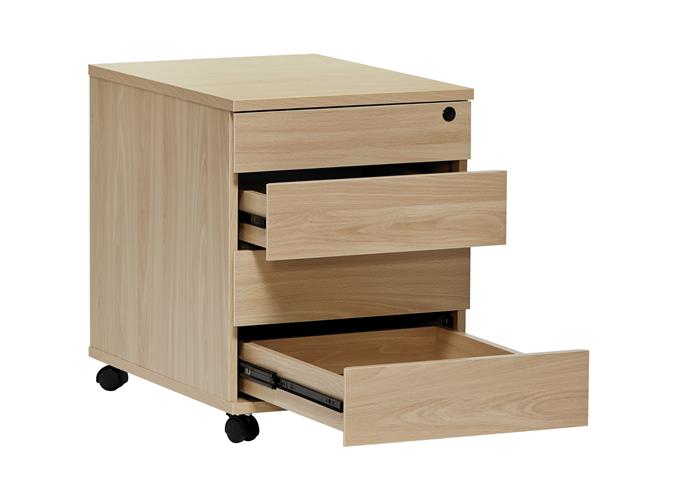 Cabinet on wheels 4 drawers BEECH