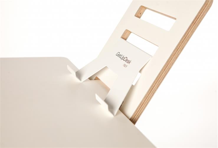 Get up desk rack.  vit.   bärbart datorstativ till produkt 2011