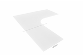 EXTENSIONPART  table top 1000 x 600 mm.  white
