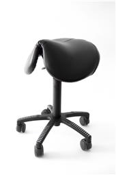 Flexsadel air, stol, tyg: äkta skinn, svart.  metall: svart.   AIR  (sadelstol)